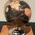 NWT Decorative World Globe, Spins on Chrome Metal Stand, Black & Taupe 2 thumbnail