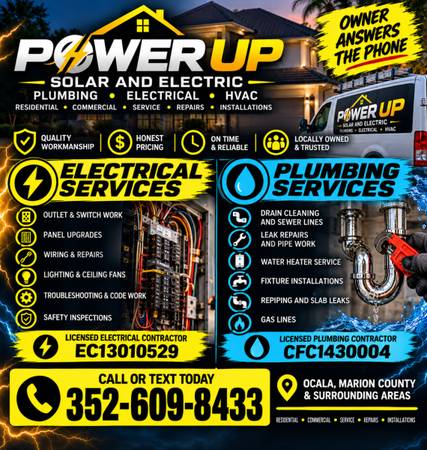 ELECTRICIAN & PLUMBER -  SAME DAY SERVICE - ORLANDO 1