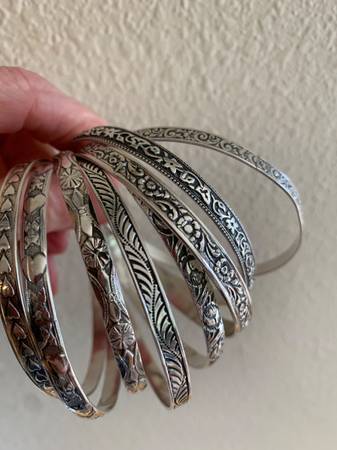 VINTAGE BEAU 925 STERLING SILVER WRIST BRACELETS 1