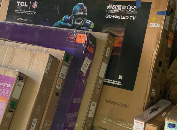 Five New Big Screen TVs (Two 98”) Parts Only 1