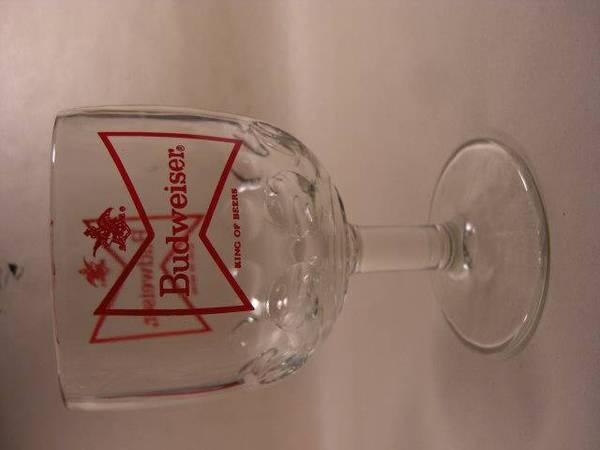 Vintage Budweiser beer goblets PLUS 1