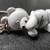 Interactive white bear keychain, 3.5" long 2 thumbnail