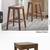 Solid rubberwood walnut finish counter stools 15 thumbnail