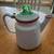 Coffee Pot Enamel Vintage with Green Glowing Glass Uranium Top 1 thumbnail