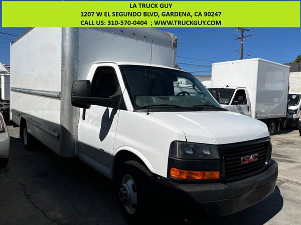 2021 GMC SAVANA 3500, camión con caja de 16', modelo cutaway, 1 tonelada, gasolina 6.6L, rampa, 97 mil millas - $20,000 (gardena)634702194092831224