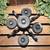 VTG Black Wrought Iron Table Top Candleabra Candle Holder 4 thumbnail