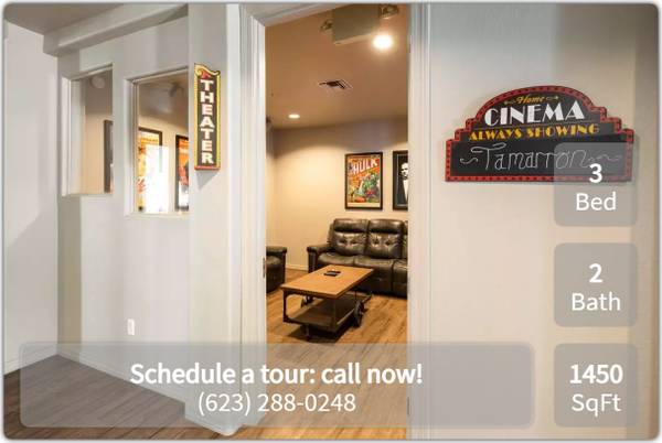 $2,298 / 3br - 1450ft2 - Best spot in Phoenix! 3 bed/2 bath. Book a visit! (Phoenix - State Farm Stadium)64024988945411120