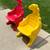 2 Vintage Syroco Dinosaur Kids Plastic Chair 2 thumbnail