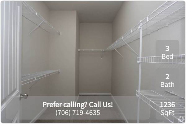 $1,850 / 3br - 1236ft2 - Need a bigger place to call home? Check us out! 1236 SqFt, 3 Bed (Augusta)63825470978433120