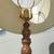 Vintage Wooden Butter Turn Table Lamp with Shade 4 thumbnail