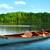 Old Town Canoe - wood/canvas 18' w/motor & accessories 1 thumbnail
