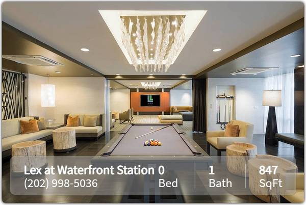 $3,035 / 847ft2 - Affordable 1 1 at Leo at Waterfront Station. Pets welcome! (Washington - Southwest Waterfront)64040363509761122