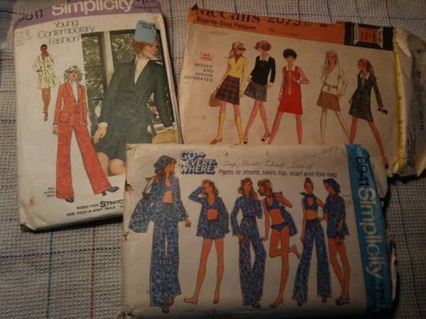 3 vintage (50+ years old) women's sewing patterns-reduced 1