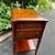 Antique End/Side Table- 1-Drawer, 2-Tier, Solid Wood, Leather on Top , Mahogany- 1 thumbnail