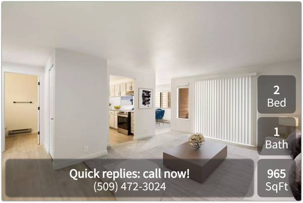 $1,450 / 2br - 965ft2 - 2 bed 1 bath Apartment Available NOW! Lowered Rates! Call TODAY (Walla Walla)63787059324675122