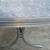VNTG Retro silver + white 50s cracked ice pattern Formica + chrome table 6 thumbnail