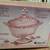 Vintage Indiana Glass Pink Open Lace Edge Pedestal Candy Box Dish with Lid 17 thumbnail