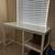 Modern Coastal Farmhouse White Wooden Desk 9 thumbnail