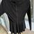 Alice + Olivia Black Long Sleeve Peplum Crew Neck Top 5 thumbnail