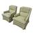 PROJECT: Midcentury Green Wingback Arm Chairs Lounge Chairs - A Pair 1 thumbnail