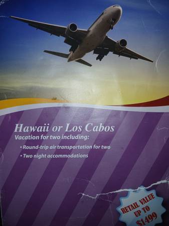 Hawaii Vacation Package for Two 2 Flights 3 days 2 Nights Hotel 1