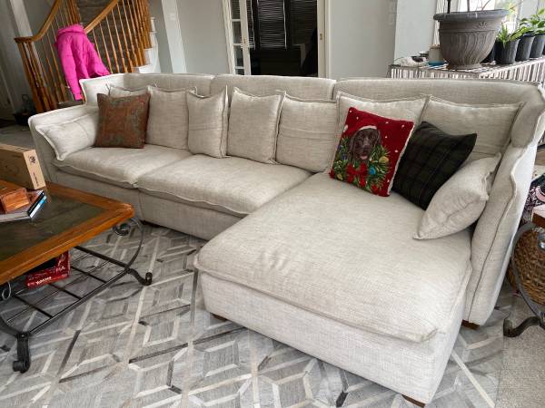 White sectional down feather sofa from hemespheres 1
