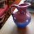 Vintage Williamsburg Red/Blue Mini Pitcher 3 1/2" High 2 thumbnail