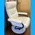 White faux, leather upholstered swivel chair recliner 2 thumbnail