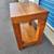 West Elm Cube Nightstand Lamp Side Table drawer chestnut brown 11 thumbnail