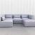 Modern contemporary Grey Fabric Modular sectional sofa set - brand new 5 thumbnail