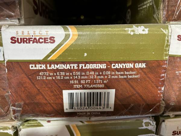 200sq foot, 13 boxes, of laminate flooring 1