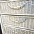 Antique Wicker Linen Cabinet With Chalkware Details 7 thumbnail