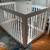 White wood mid-century style crib 4 thumbnail
