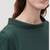 COS Forest Green Folded-Collar Draped Blouse/Tunic-Size 2 3 thumbnail