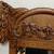 massive tiger oak hand bevelled mirror-beautiful carved crest 3 thumbnail