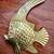 Vintage Brass Fish Wall Decor 1 thumbnail