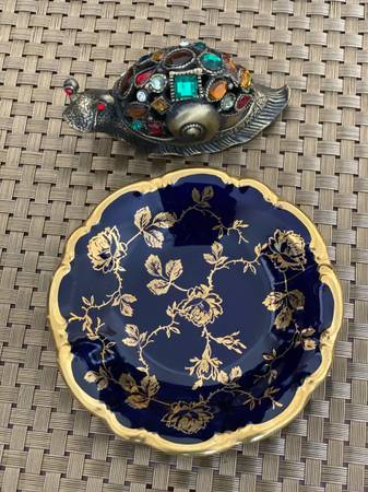 Vintage Bejeweled Snail and Linder Desert plate 1