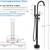 Freestanding Bathtub Faucet Floor Mount Tub Filler Matte Black High Fl 6 thumbnail