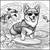 Shredding the Gnar!  Surfing Dogs Adult Grayscale Coloring book 3 thumbnail