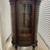 Antique tiger oak curved glass display cabinet 1 thumbnail