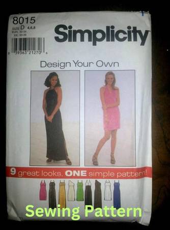 **NEW** Simplicity 10-pc Sewing Pattern 8015 - Dresses - UNCUT 1