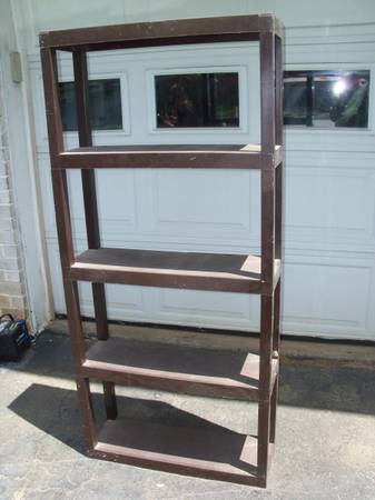 5 tier shelving unit, plastic/resin, easy assemble/disassemble! 1