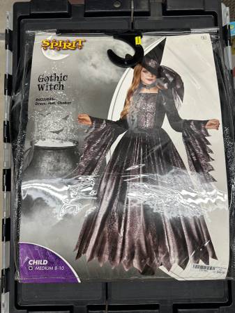 Kids Halloween Costume - Gothic Witch, Size Medium (8-10) 1