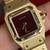 Cartier Santos Carree Womens Watch 24mm 18K YG 90Grs Burgundy Automatic Ref 0901 12 thumbnail