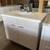 37.5"W White SieMatic Bathroom Vanity Off White Corian Top Used 3 thumbnail