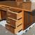 Jofco Mid Century Modern Executive Desk Mid Mod Finished Back Vintage 6 thumbnail