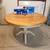Wood Circle Table. White and Stain. 1 thumbnail