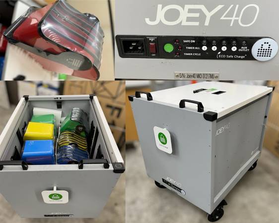 Locking Laptop Tablet Charging Cart 1