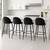 New Modern Set of 4 Modern Velvet Bar Stools Set of 4 – Upholstered Black Bar  3 thumbnail