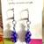 Red, white and blue millefiori drop earrings, new 2 thumbnail